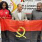 Cerimónia de entrega da bandeira à seleção júnior feminina de andebol