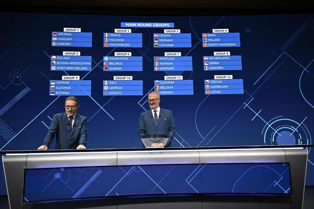Portugal ficou no grupo 7 de qualificação no sorteio realizado esta sexta-feira em Nyon, Suíça (foto UEFA)