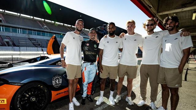Jogadores do Sporting a acelerar em Portimão