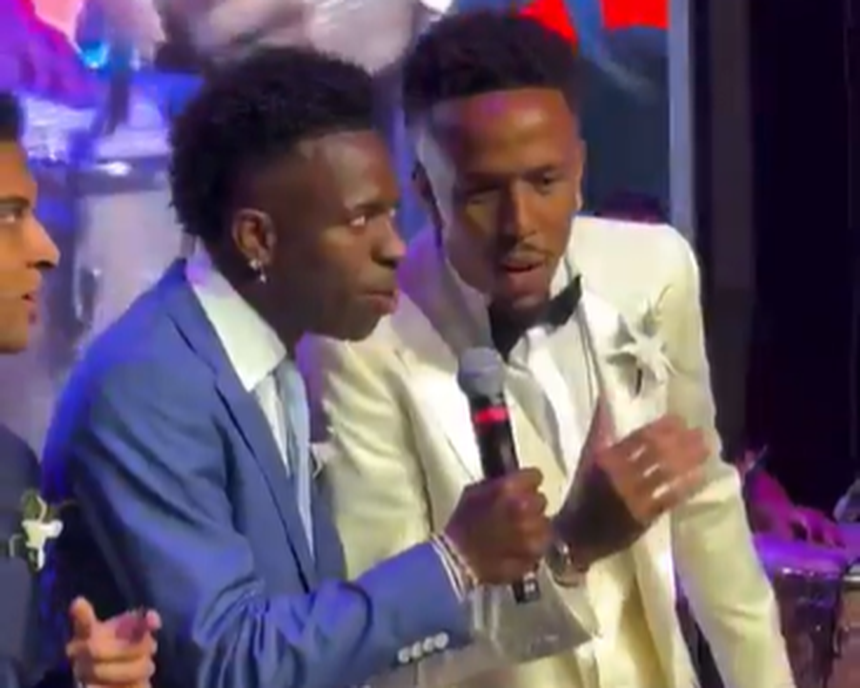 Casamento de Éder Militão com show de Vini Jr., Rodrygo e Camavinga