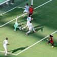 Minuto 106: Ferran Torres aponta o golo com que a Espanha rouba o título mundial à Argentina (EPA/RONALD WITTEK)