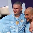 Erling Haaland e Pep Guardiola