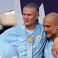 Erling Haaland e Pep Guardiola