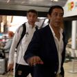 Rui Costa e Bruno Lage no aeroporto de Lisboa (A BOLA)
