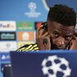 Nélson Semedo na conferência de imprensa prévia ao Fenerbahçe-Benfica (foto: EPA/ERDEM SAHIN)