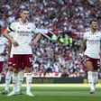 Gyokeres durante o jogo com o Manchester United