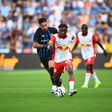 Dorgeles Nene em ação pelo Salzburgo diante do Club Brugge
