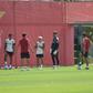 Treino do Benfica na véspera da receção ao Aarhus (foto: Miguel Nunes)