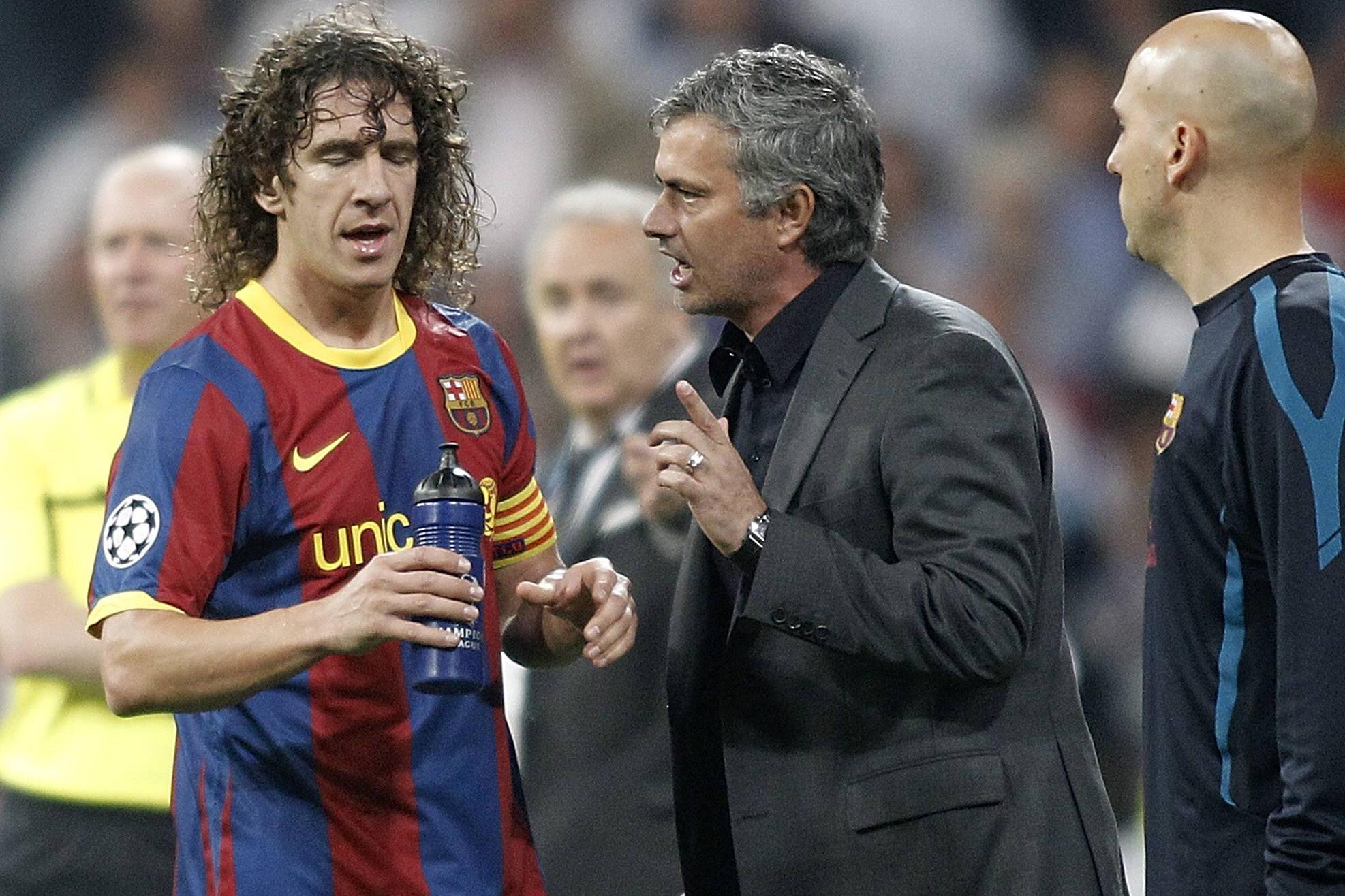 Puyol e Mourinho foram rivais em Espanha
