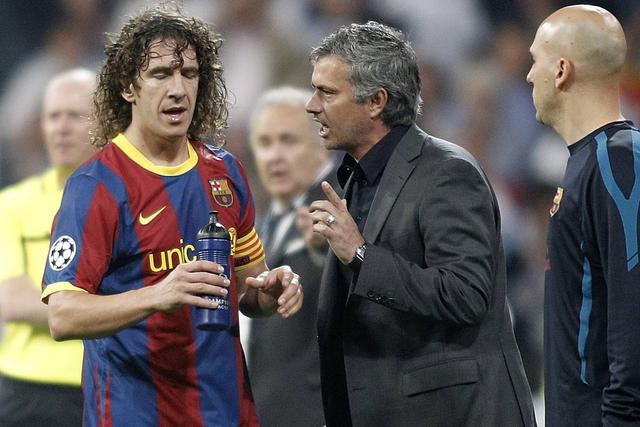 Puyol e Mourinho foram rivais em Espanha