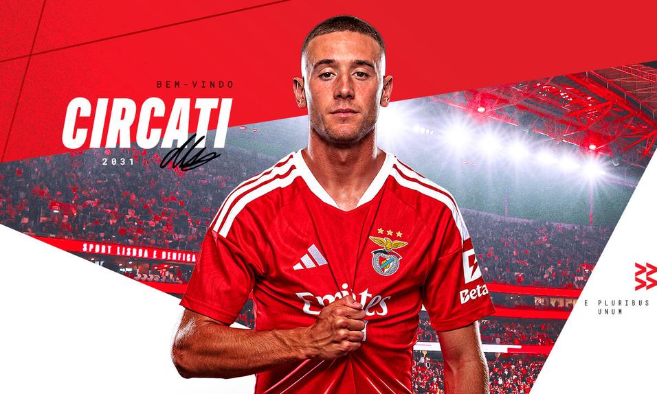 Benfica anunciou contratação do defesa-central de 22 anos — Foto: SL Benfica
