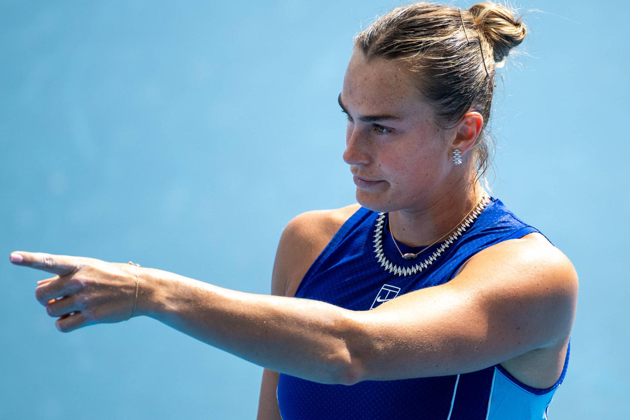Sabalenka feliz em Cincinnati enquanto trata do casamento. IMAGO