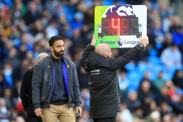 Ruben Amorim, treinador do Manchester United, no Etihad