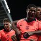 A alegria de Rashford ao marcar pelo Barcelona
