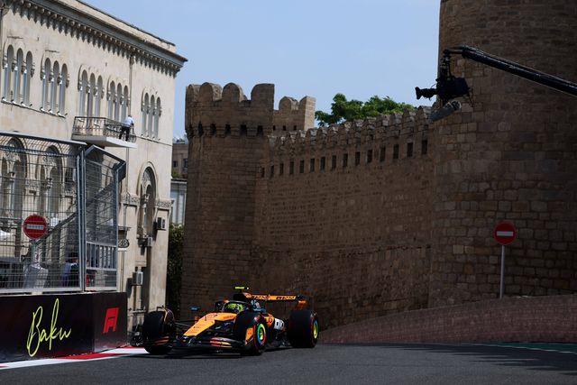 Norris acelera mais que os outros no treino livre encurtado em Baku