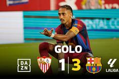 14.º golo em apenas oito jogos: simplesmente, Raphinha