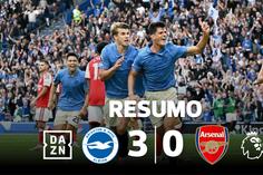 Surpresa na Premier League: campeão Arsenal humilhado em Brighton