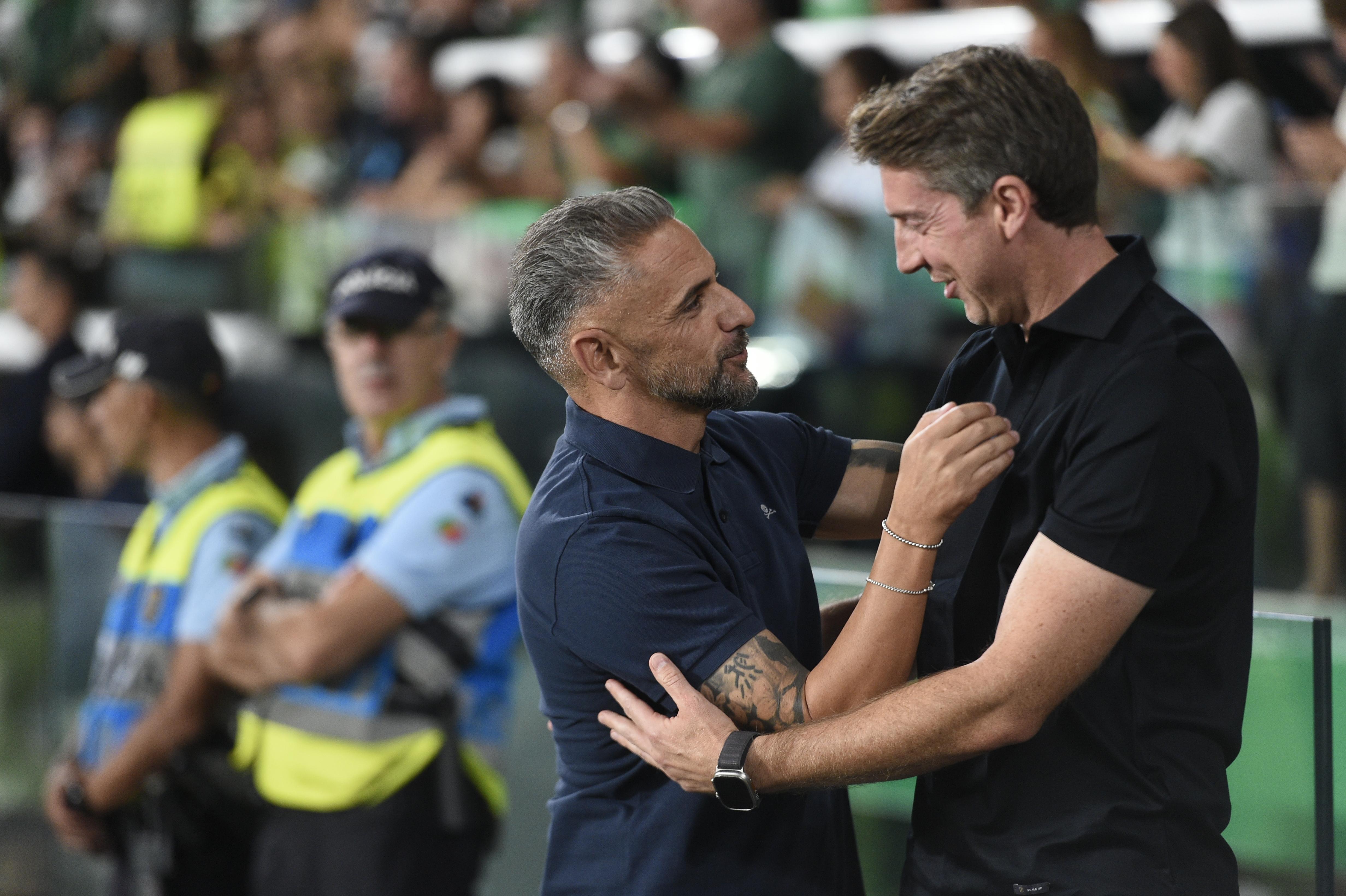 Rui Borges e Vasco Seabra no Sporting-Arouca - Foto: Sérgio Miguel Santos