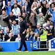 Mikel Arteta irritado com derrota do Arsenal em Brighton. Foto IMAGO