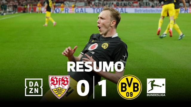 Substituiu Fábio Silva no onze do Dortmund e foi o herói em Estugarda (resumo)