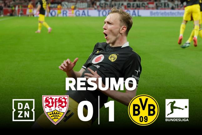 Substituiu Fábio Silva no onze do Dortmund e foi o herói em Estugarda (resumo)