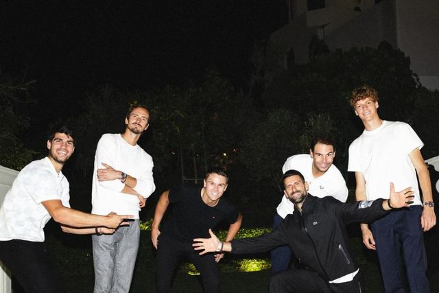 Nadal, Sinner, Alcaraz e Djokokvic em noite de 'reis' mostram dotes de bailarinos na Arábia Saudita