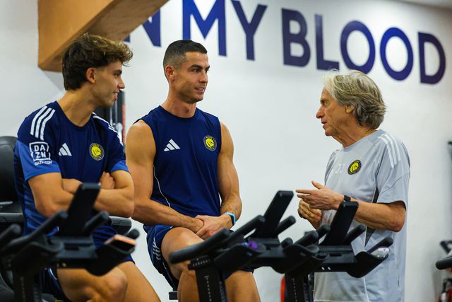 João Félix, Cristiano Ronaldo e Jorge Jesus (Foto: Al Nassr)
