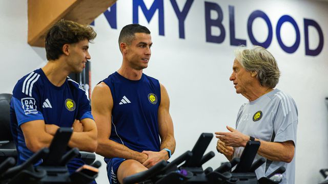 João Félix, Cristiano Ronaldo e Jorge Jesus (Foto: Al Nassr)