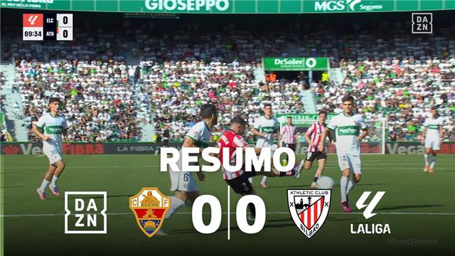 Elche-At. Bilbao: empate sem golos... e em pontos 