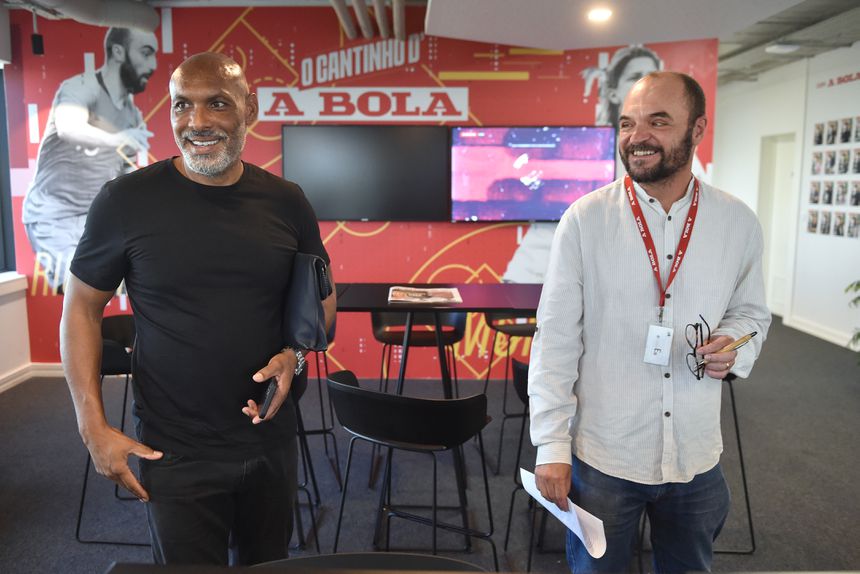 Hélder Cristóvão visitou a redação de A BOLA nas Torres de Lisboa — Foto: Miguel Nunes