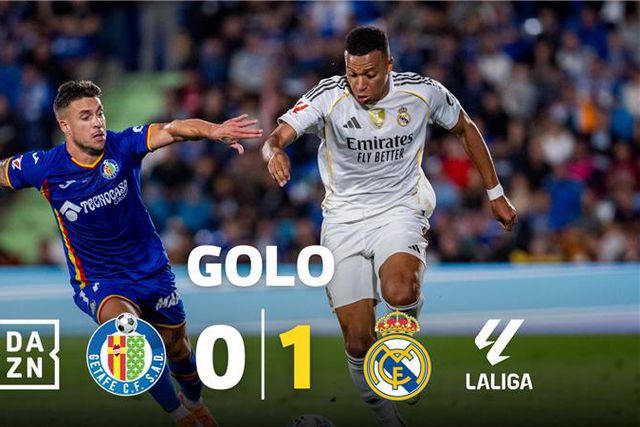 Mbappé salva Real Madrid em casa do Getafe