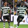 Geny Catamo, internacional moçambicano de 25 anos; Nestory Irankunda, internacional australiano de 20 - Fotos: IMAGO