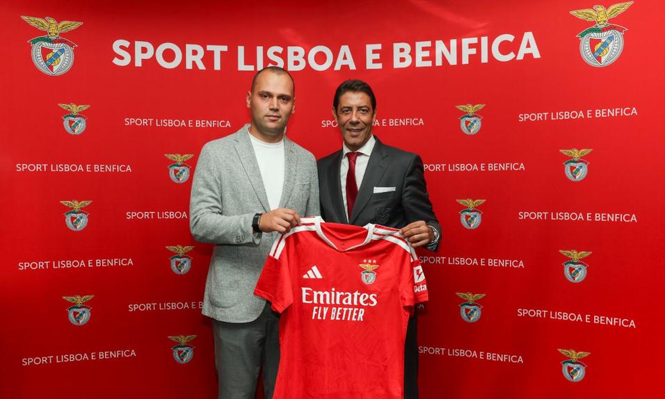 Alfred Sadoyan e Rui Costa, presidente do Benfica - SL Benfica