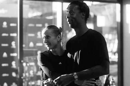 Elina Svitolina, tenista ucraniana, e Gael Monfils, de França