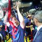Lionel Messi a celebrar a conquista da UEFA Champions League com o Barcelona em 2015