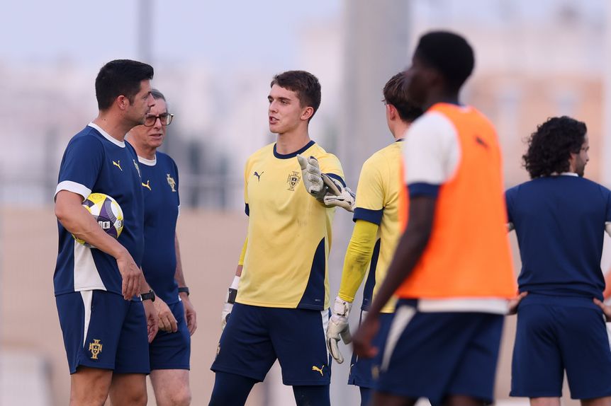 David Rodrigues durante sessão de trabalho de Portugal - Foto: FPF