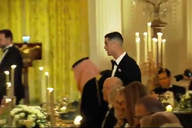 Ronaldo no jantar de gala na Casa Branca