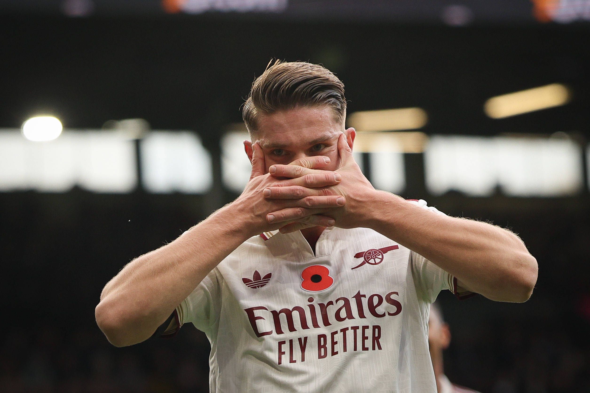 Viktor Gyokeres a celebrar mais um golo pelo Arsenal na Premier League esta temporada