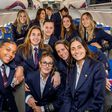 Barcelona feminino com novo avião personalizado da Vueling