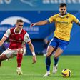 Golo de André Lacximicant vai dando vantagem ao Estoril na receção ao SC Braga - Foto: Tiago Petinga/LUSA