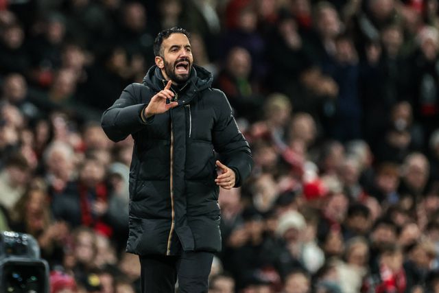 Ruben Amorim, treinador do Manchester United, em Old Trafford