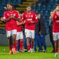 Jogadores do Santa Clara durante a eliminatória da Taça de Portugal com o Sporting nos Açores - Foto: EDUARDO COSTA/LUSA