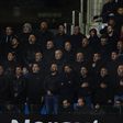 Polícias cantaram hino nacional durante o Casa Pia-Farense