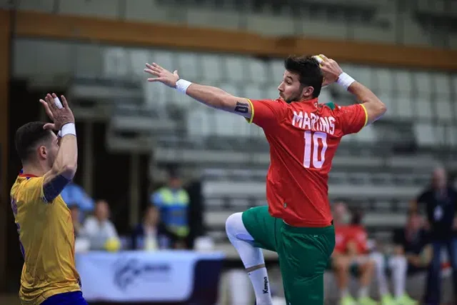Miguel Martins, jogador da  Seleção Nacional de andebol, no Torneio de França, janeiro 2025, preparação para o Mundial 2025