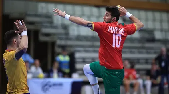 Miguel Martins, jogador da  Seleção Nacional de andebol, no Torneio de França, janeiro 2025, preparação para o Mundial 2025