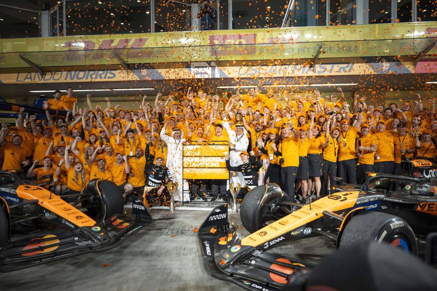 A festa da McLaren pelo título de construtores