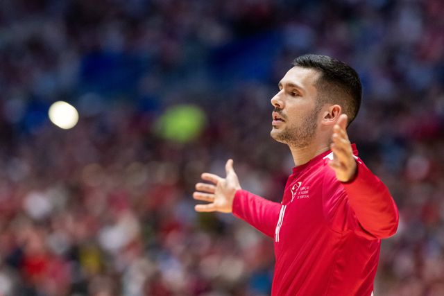 Gustavo Capdeville, guarda-redes da Seleção Nacional de andebol, durante o jogo com a Noruega a contar para o Mundial 2025