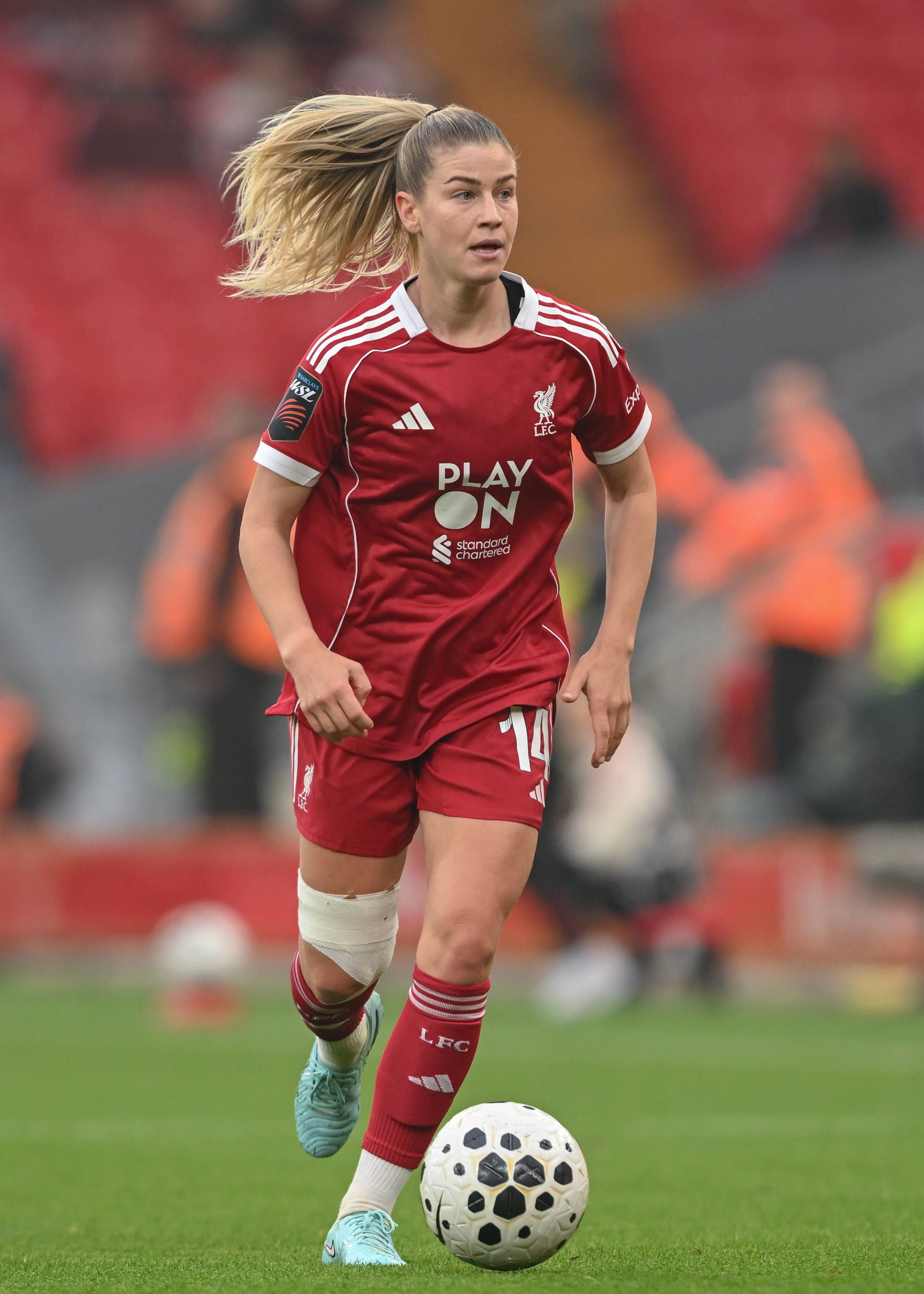 Marie Hobinger em ação pelo Liverpool. Foto: IMAGO