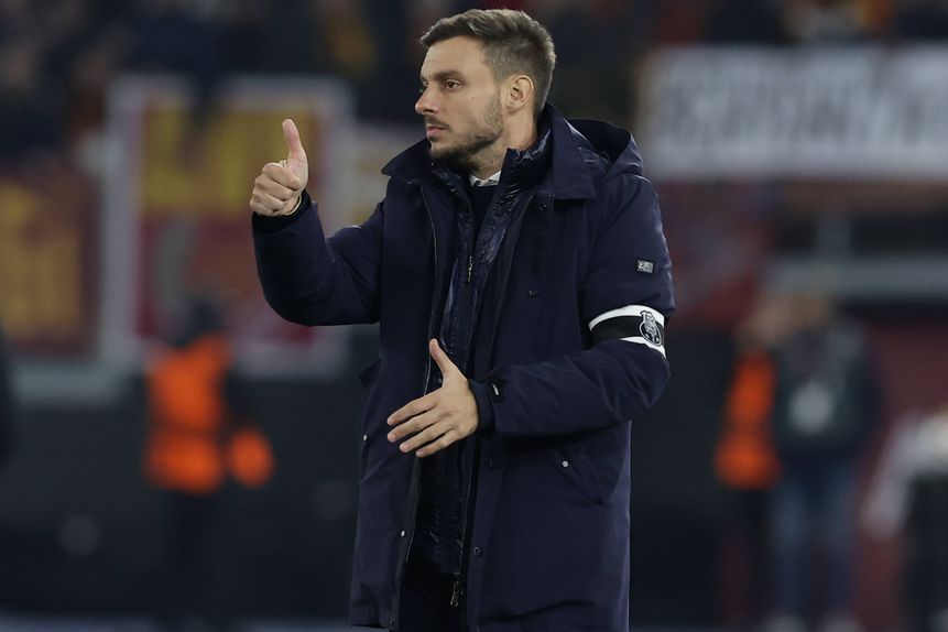 Martín Anselmi no Roma-FC Porto