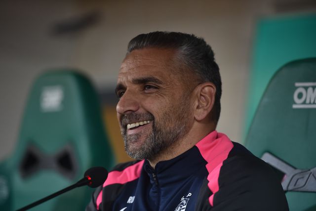 Rui Borges apresentou-se muito bem-disposto na conferência de imprensa (Foto Miguel Nunes)